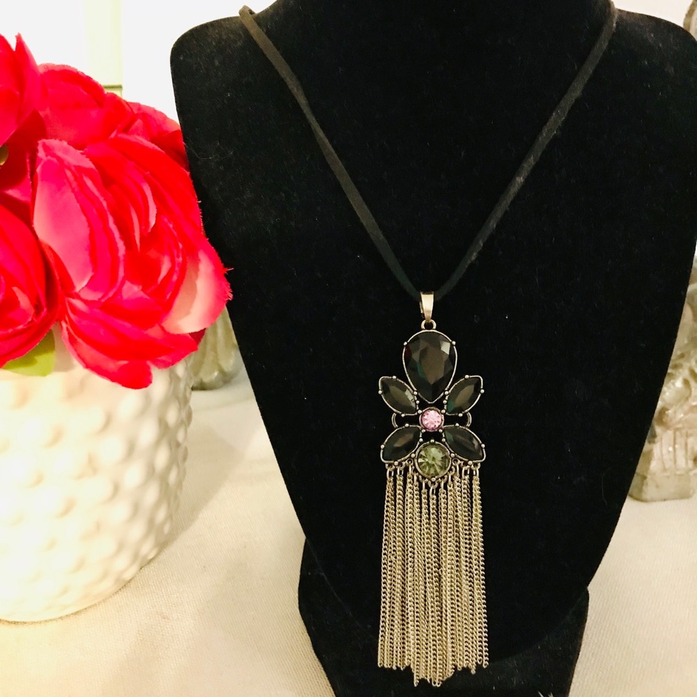 Edgy black Rhinestones set in silver plated back
